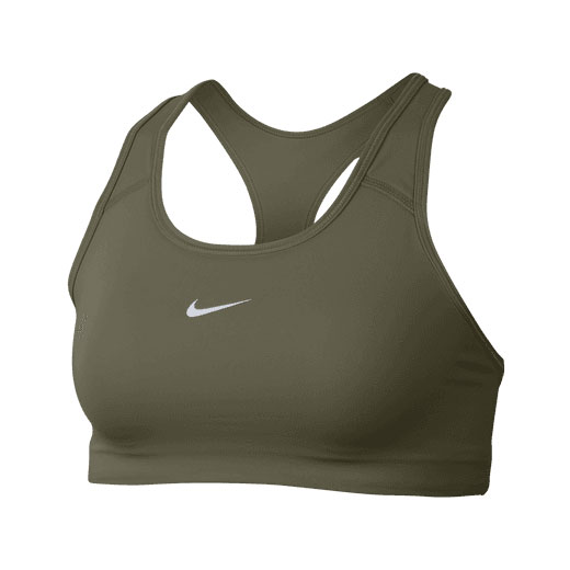 Nike Women's Swoosh Medium-Support Padded Sports Bra Green Sz