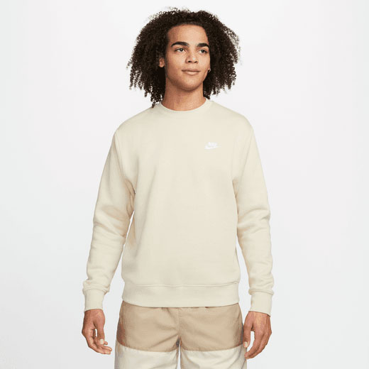 NIKE Sportswear Club Fleece Mens Sweatshirt - BONE