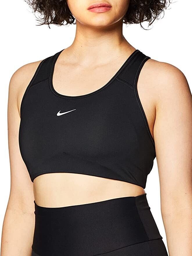 Nike Women's Classic Swoosh Sports Bra with Medium Support, black, XS :  : Fashion