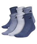 Adidas Cushioned Quarter Sock 6pk Crew Multi Adidas Cushioned Quarter Sock 6pk Crew Multi