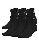 Adidas Cushioned Quarter Sock 6pk Crew BK Adidas Cushioned Quarter Sock 6pk Crew BK