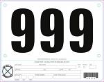 Adhesive Bib Numbers 6in x 4in